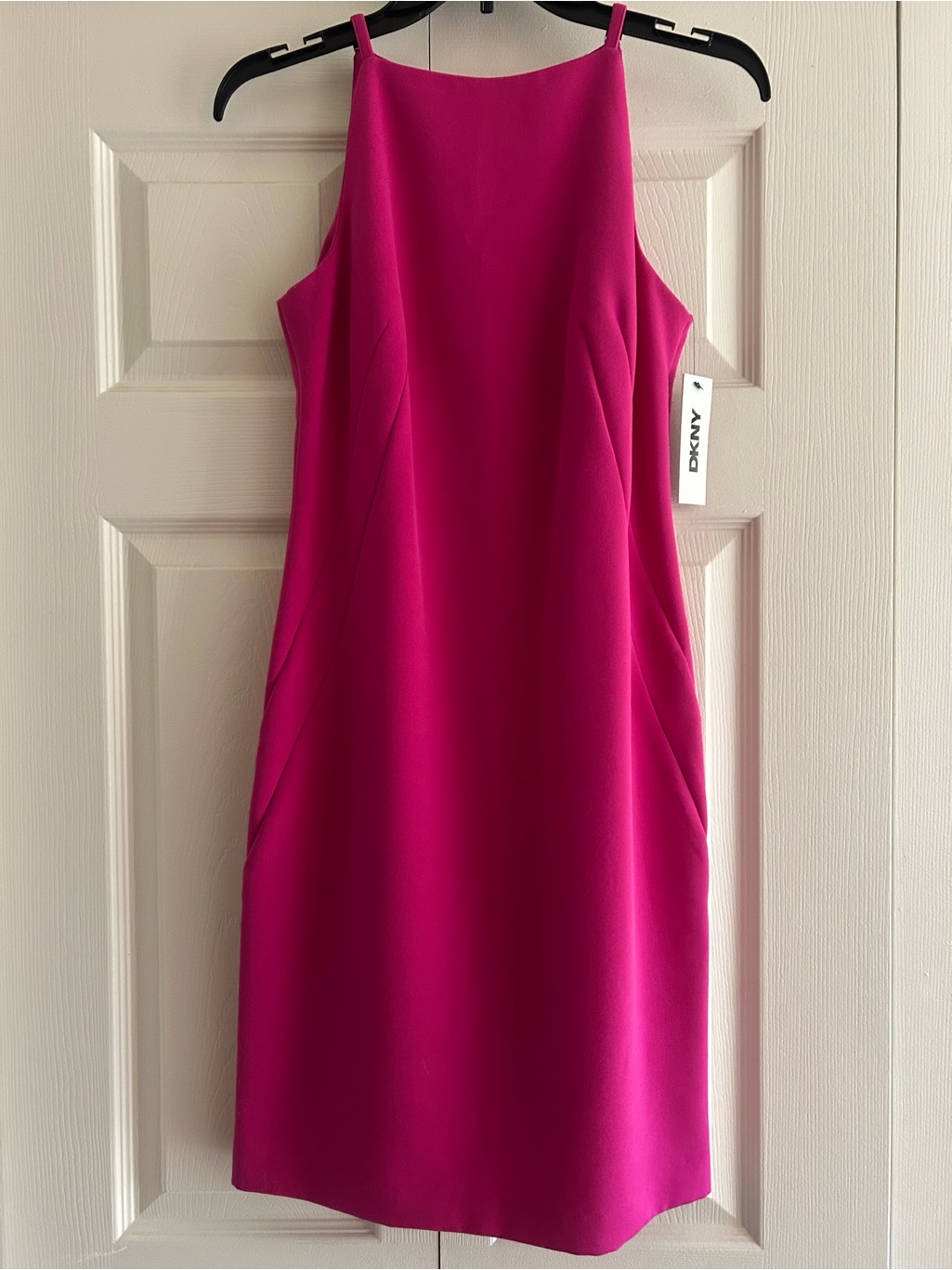Dkny Hot Pink Midi Dress